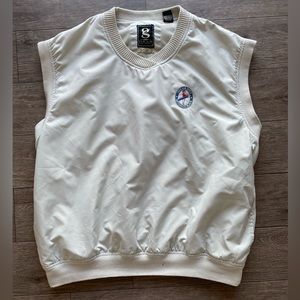 2002 Golf US Open Bethpage Black Vintage Windbreaker Tan Vest Large